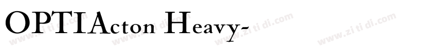 OPTIActon Heavy字体转换